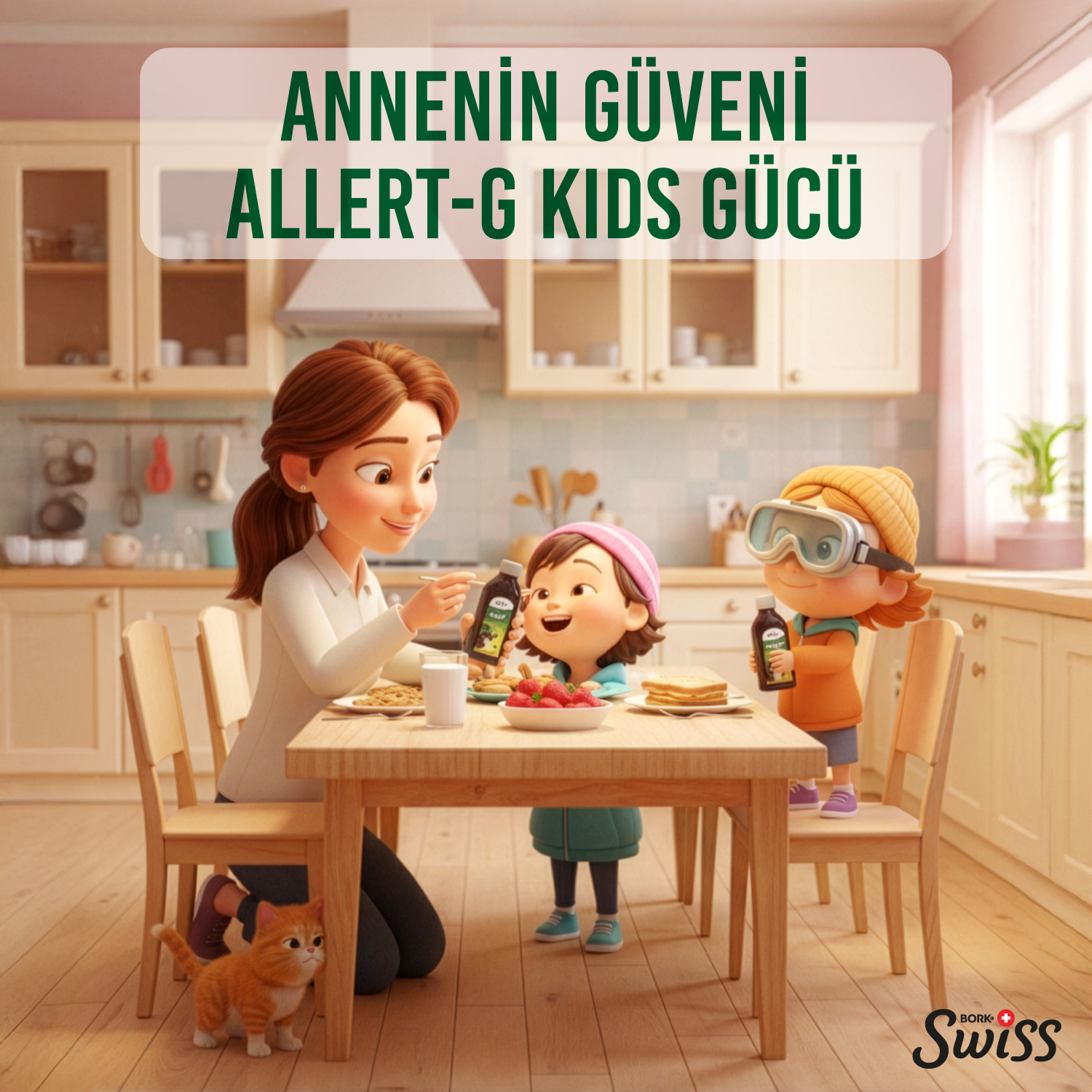 Allert-g Kids Çocuk Şurubu 150 ml Alerji Polen Ve Gıda Alerjisi Destekleyici Şurup
