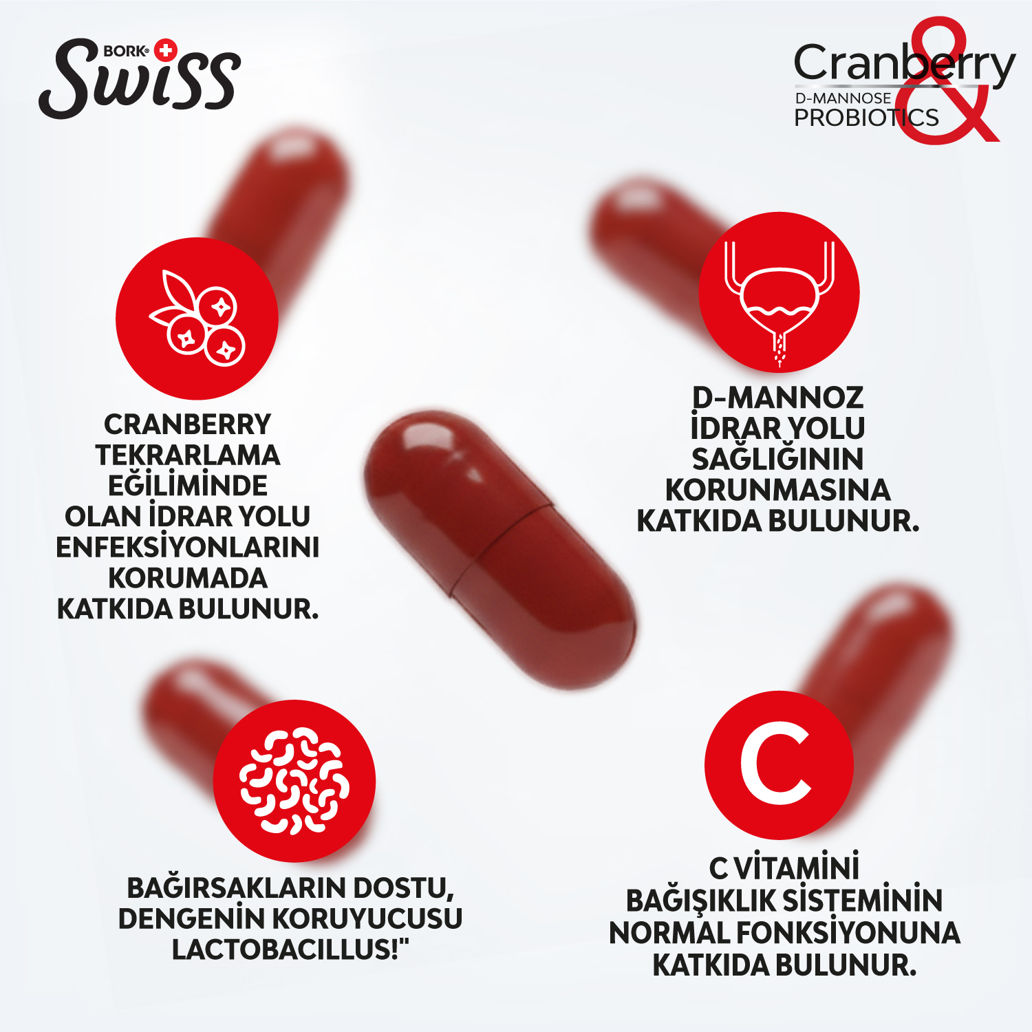 Bork Cranberry & Probiotic 30 Kapsül