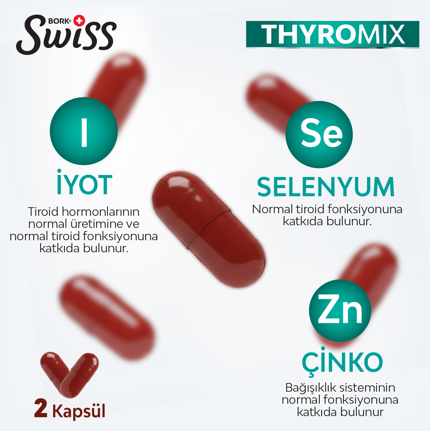 Thyromix 30 Kapsül – İyot, Selenyum & Çinko Pikolinat