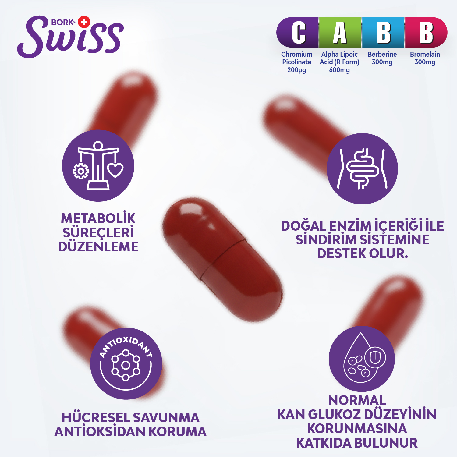 Cabb 30 Kapsül İştah Kesici Kan Ve Şeker Düzenleyici Ödem Sökücü