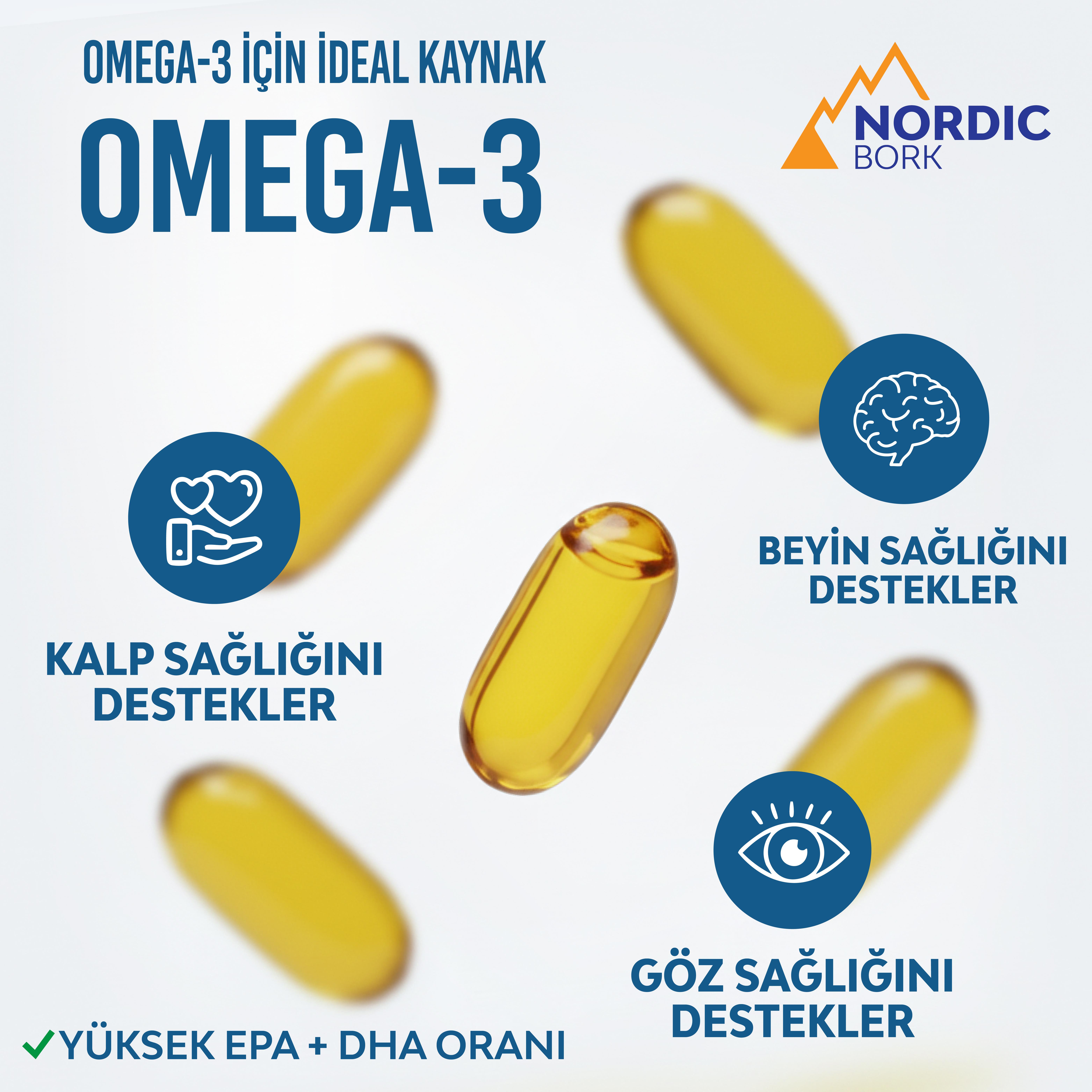 Omega-3 30 Softjel Yüksek Emilimli Balık Yağı EPA & DHA