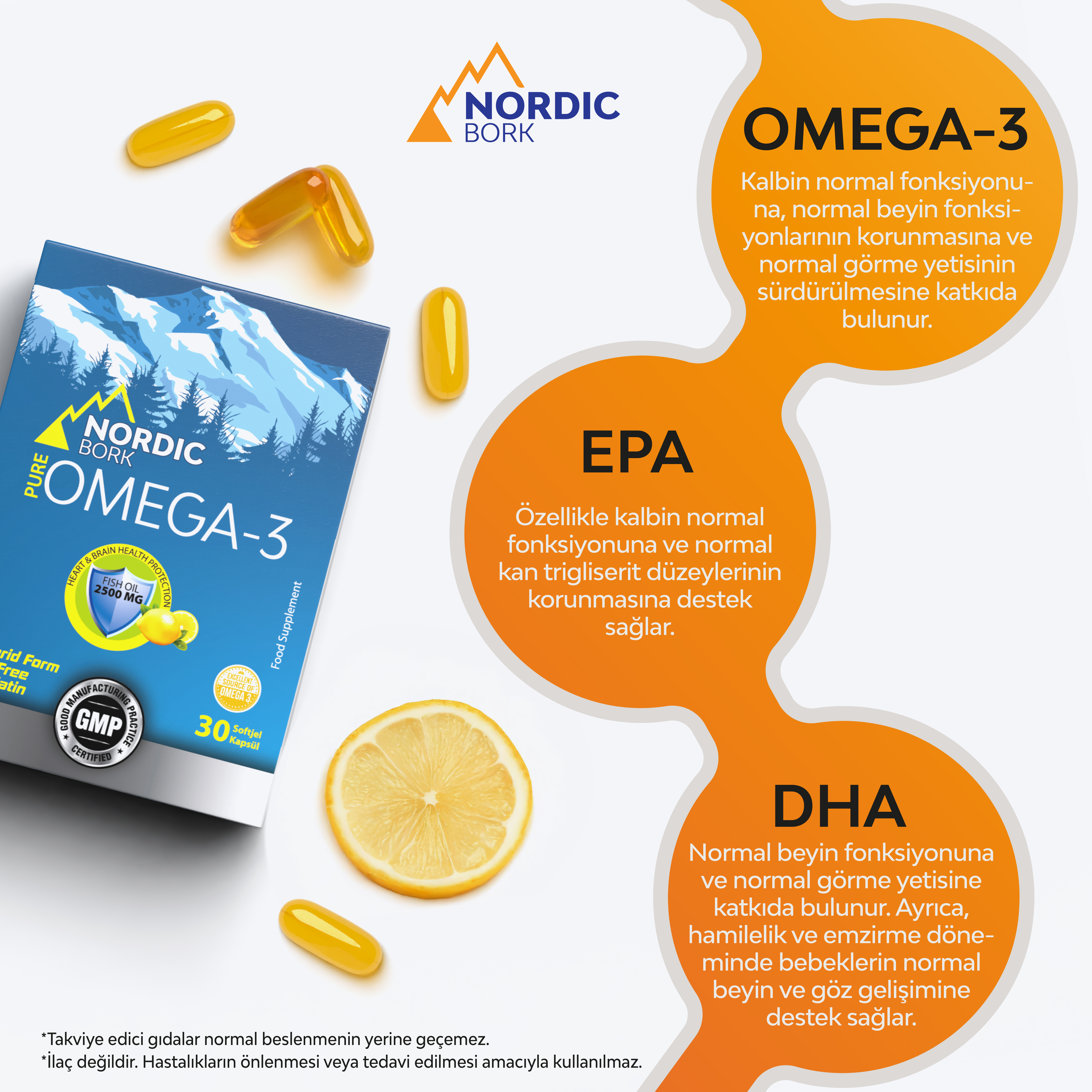 Omega-3 30 Softjel Yüksek Emilimli Balık Yağı EPA & DHA