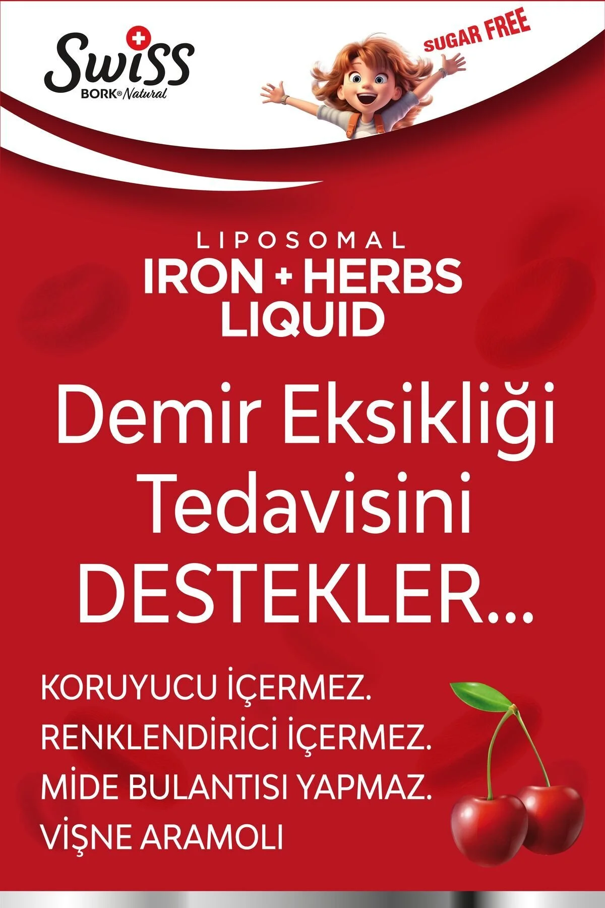 Liposomal Demir Şurubu 150 ml Çocuklar İçin Vişne Aromalı