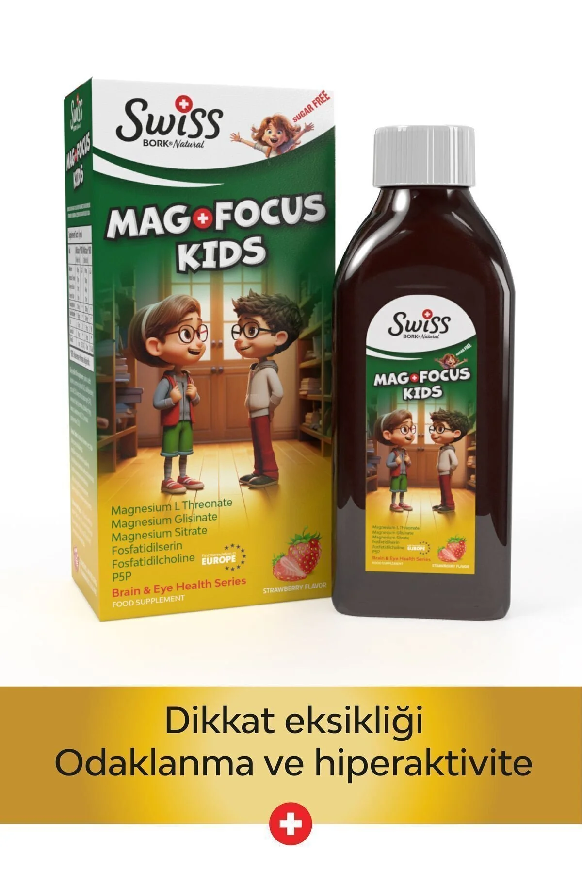 Mag Focus Kids Şurup 150 ml Magnezyum L-Threonate Odaklanma İçin