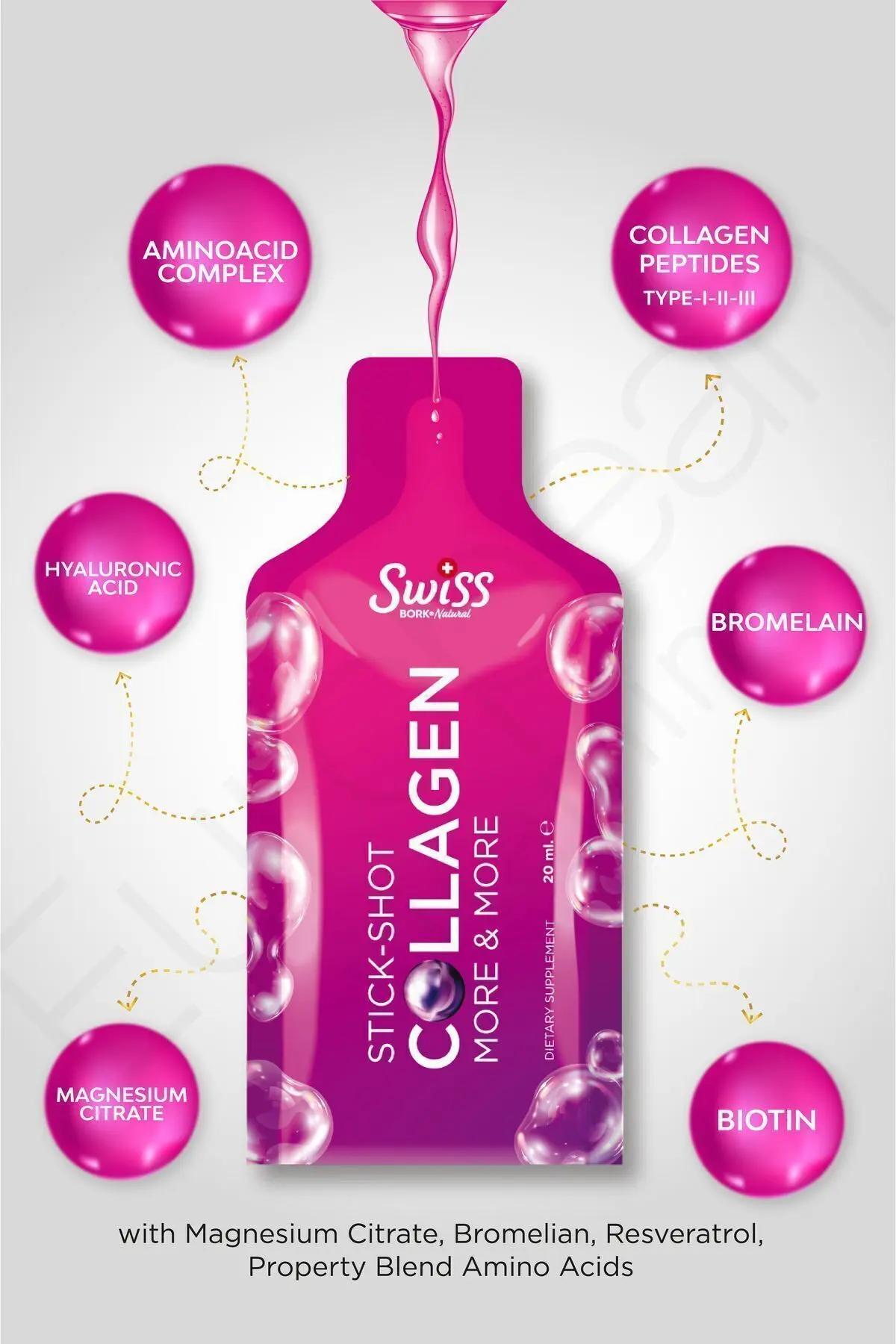 Hydrolize Collagen Beauty Complex 30x20ml Kolajen Stick Shot