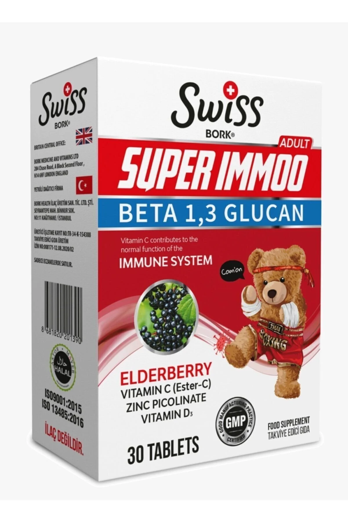 Bork Super Immoo Beta Glucan Çinko D3 Vitamin-C 30 Tablet
